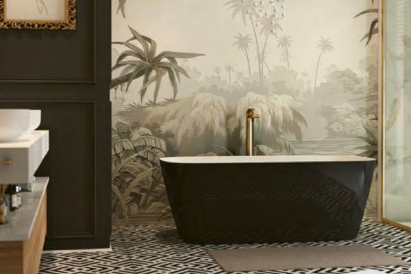 M-Acryl Prestige Jasmine: Páros pihenés stílusosan: Ezt kínálja a Jasmine műmárvány szabadon álló kád.