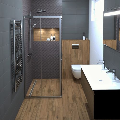 Csak a készlet erejéig: Saloni Prospect Antracita Falicsempe 20x60 (ZH8760)!