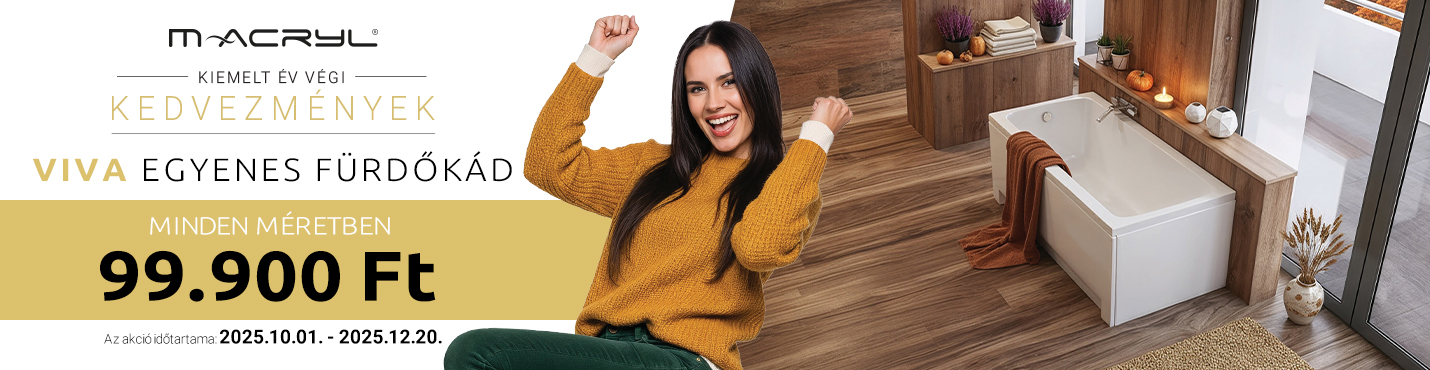 M-Acryl fürdőkád akció