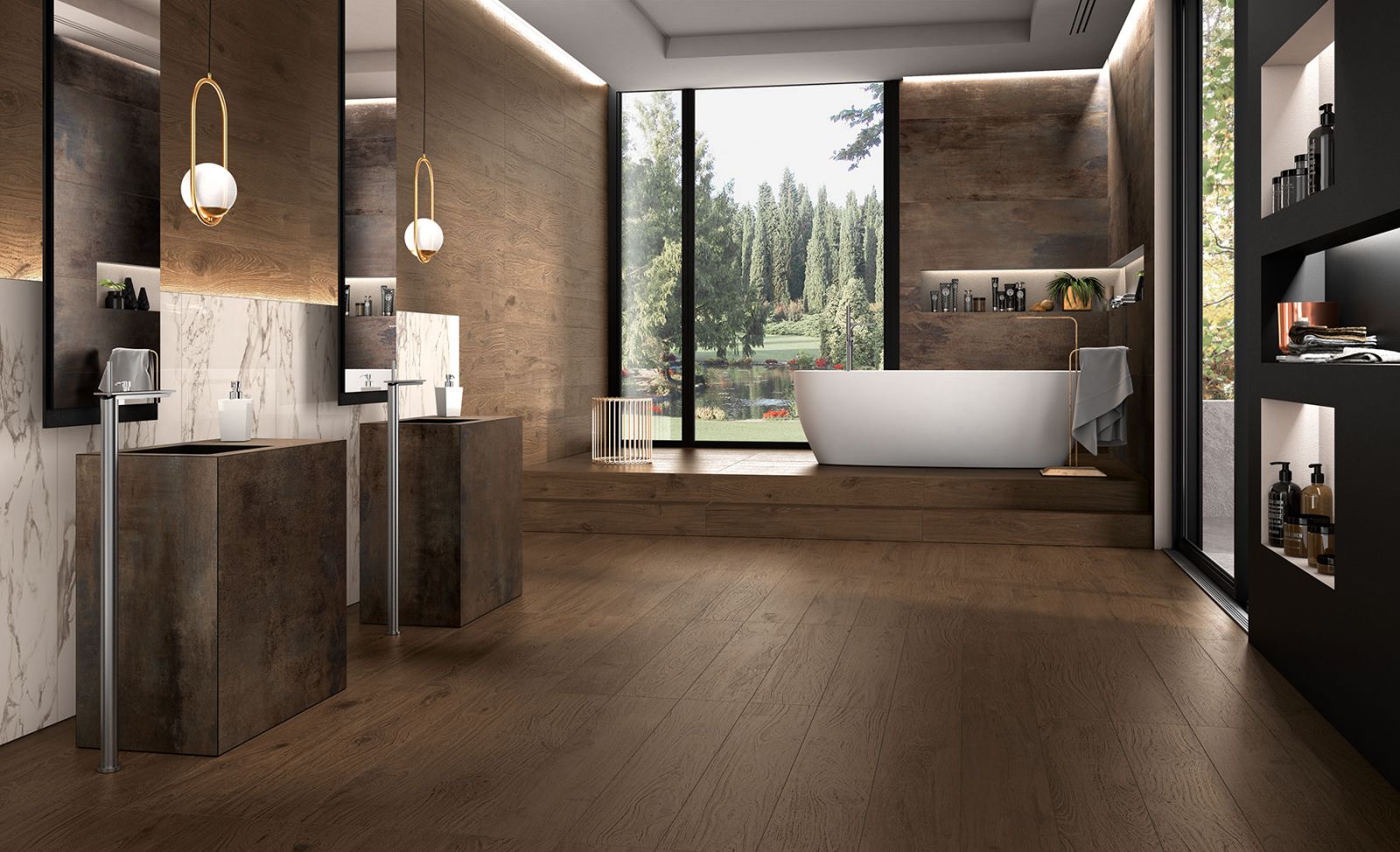 Novabell Artwood Wenge fa hatású padlólap