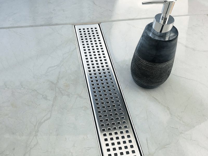 Wellis W-Drain Square 60 prémium rozsdamentes acél zuhanyfolyóka szett, ráccsal