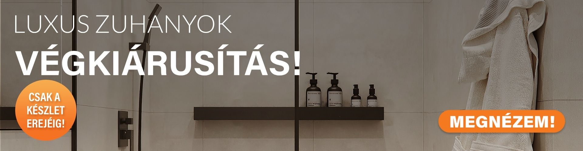 Zuhanykabinok készletről