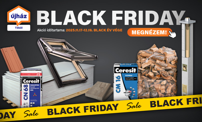 Black Friday építőanyag 2025