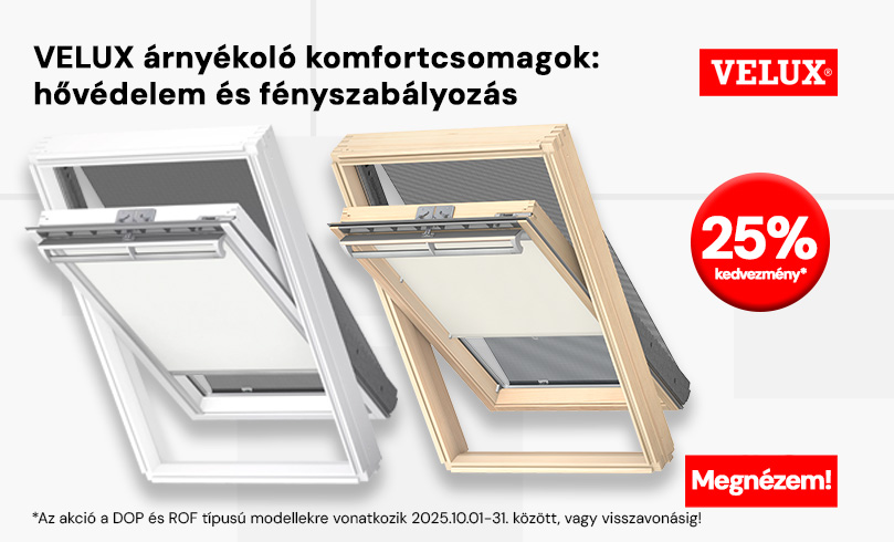 VELUX komfortcsomagok 2025.10.01-31.